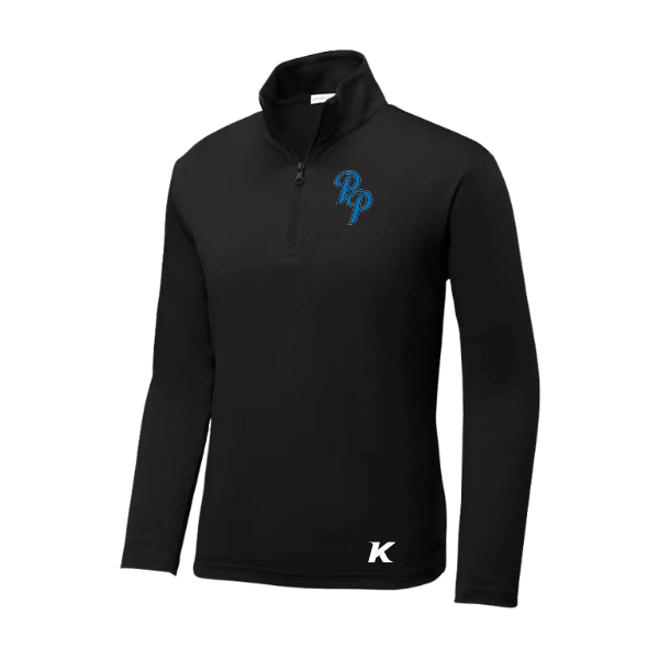 Baseball Majors–Taulbee Youth PosiCharge Competitor 1/4-Zip Pullover – Black – front mockup