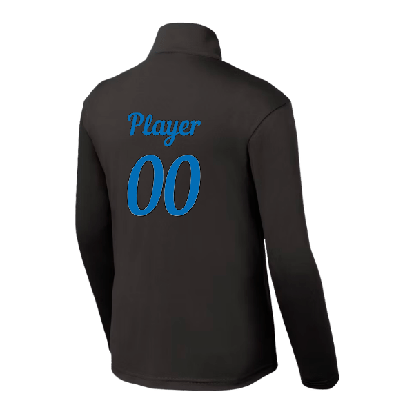 Baseball Majors–Taulbee Youth PosiCharge Competitor 1/4-Zip Pullover – Iron Gray – back mockup