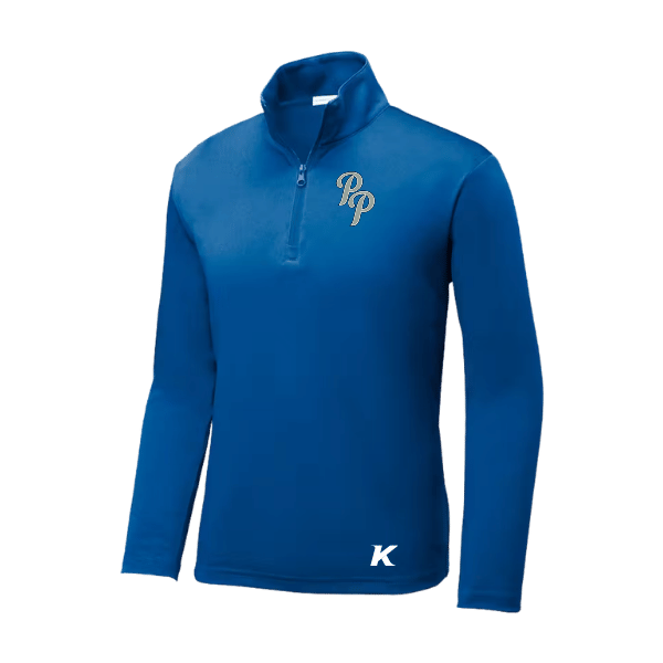 Baseball Majors–Taulbee Youth PosiCharge Competitor 1/4-Zip Pullover – True Royal – front mockup