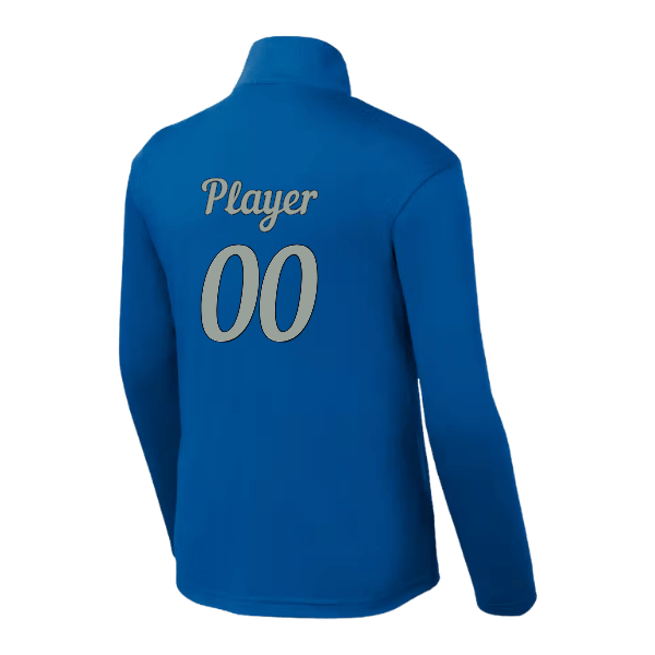 Baseball Majors–Taulbee Youth PosiCharge Competitor 1/4-Zip Pullover – True Royal – back mockup