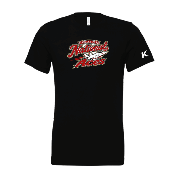 Baseball Seniors–Andrix Unisex Jersey Short-Sleeve Tee – National Aces – Black – front mockup
