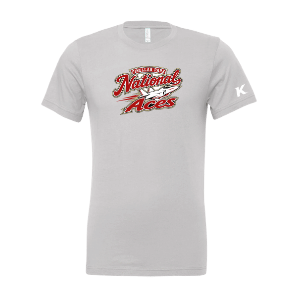 Baseball Seniors–Andrix Unisex Jersey Short-Sleeve Tee – National Aces – Solid Athletic Gray – front mockup