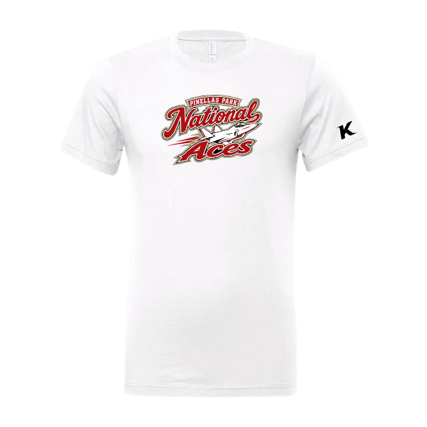 Baseball Seniors–Andrix Unisex Jersey Short-Sleeve Tee – National Aces – White – front mockup