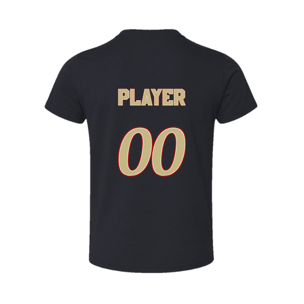 Baseball Seniors–Andrix Toddler Jersey Short-Sleeve Tee – National Script – Solid Black Blend – back mockup