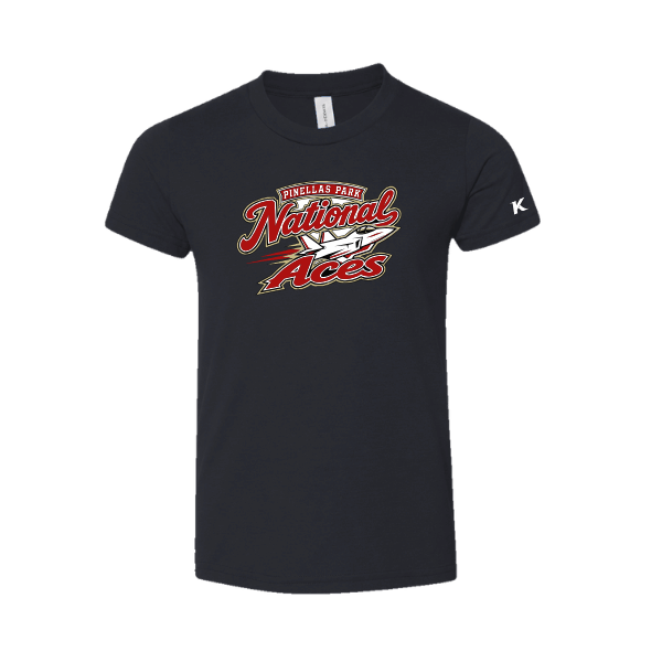 Baseball Seniors–Andrix Toddler Jersey Short-Sleeve Tee – National Aces – Solid Black Blend – front mockup