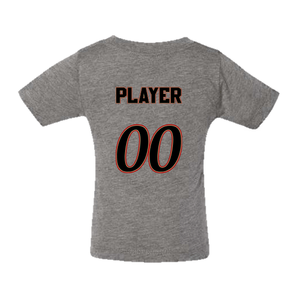 Baseball Seniors–Andrix Infant Triblend Short-Sleeve Tee – National Script – Gray Triblend – back mockup