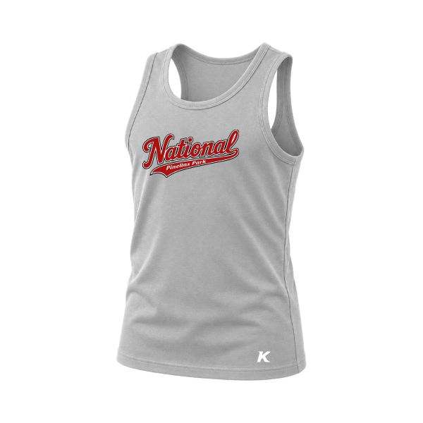 Baseball Seniors–Andrix Youth Jersey Tank – National Script – Athletic Heather – front mockup