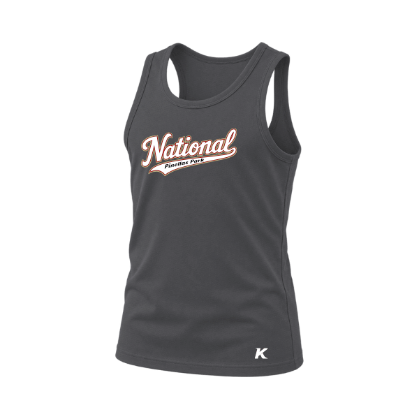 Baseball Seniors–Andrix Youth Jersey Tank – National Script – Dark Gray Heather – front mockup
