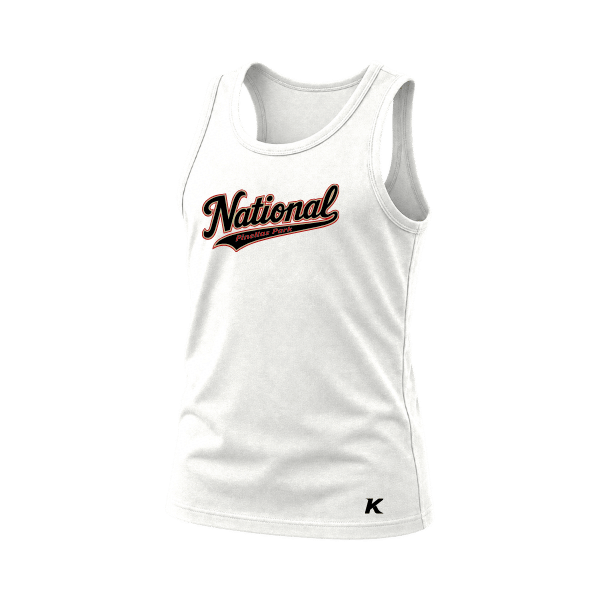 Baseball Seniors–Andrix Youth Jersey Tank – National Script – White – front mockup