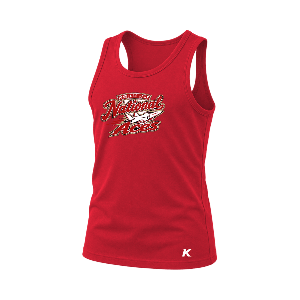 Baseball Seniors–Andrix Youth Jersey Tank – National Aces – Red – front mockup