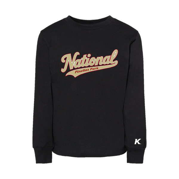 Baseball Seniors–Andrix Toddler Jersey Long-Sleeve Tee – National Script – Black – front mockup