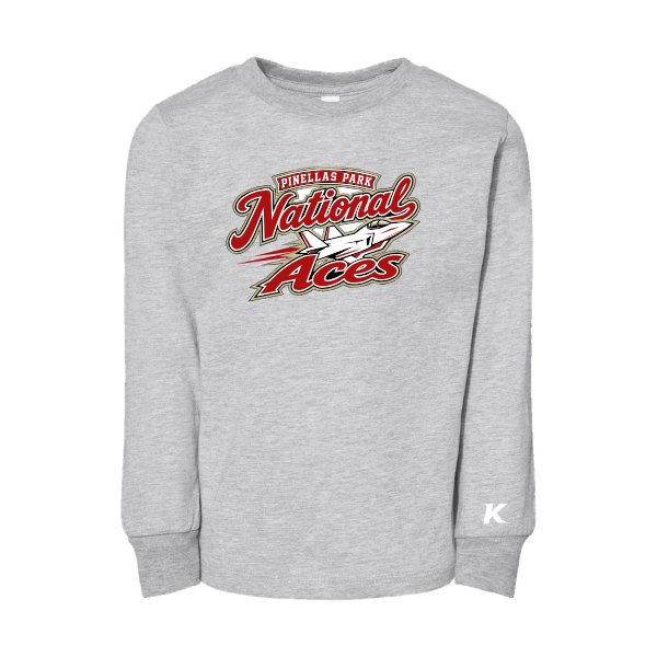 Baseball Seniors–Andrix Toddler Jersey Long-Sleeve Tee – National Aces – Athletic Heather – front mockup
