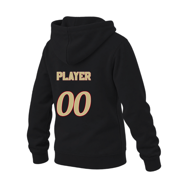 Baseball Seniors–Andrix Youth Sponge Fleece Pullover Hoodie – National Script – Black – back mockup