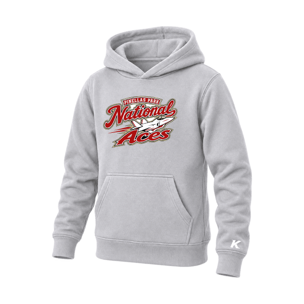 Baseball Seniors–Andrix Youth Sponge Fleece Pullover Hoodie – National Aces – Athletic Heather – front mockup