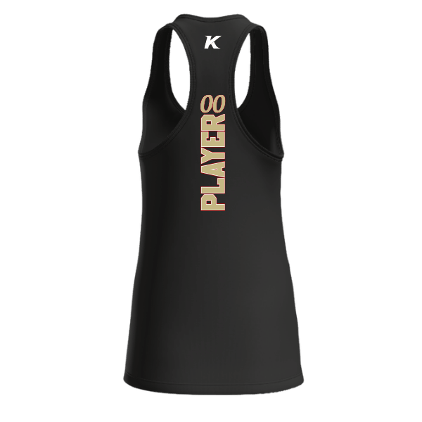 Baseball Seniors–Andrix Women's Jersey Racerback Tank – National Script – Black – back mockup