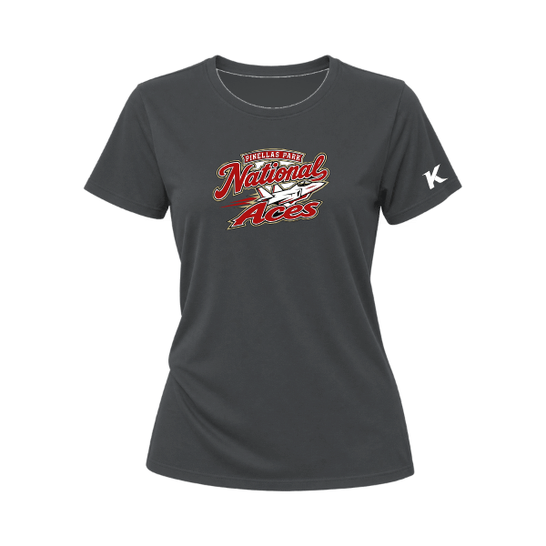 Baseball Seniors–Andrix Women's Relaxed Jersey Tee – National Aces – Dark Gray – front mockup