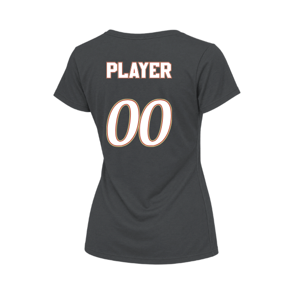 Baseball Seniors–Andrix Women's Relaxed Jersey V-Neck Tee – National Aces – Dark Gray – back mockup