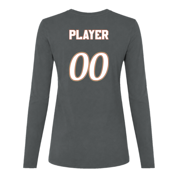 Baseball Seniors–Andrix Women's Jersey Long-Sleeve Tee – National Aces – Dark Gray Heather – back mockup