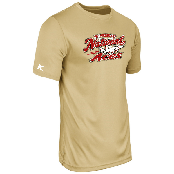 Baseball Seniors–Andrix Vision Performance Short-Sleeve Tee – National Aces – Vegas Gold – front mockup