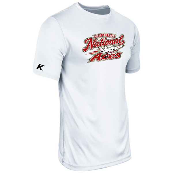 Baseball Seniors–Andrix Vision Performance Short-Sleeve Tee – National Aces – White – front mockup
