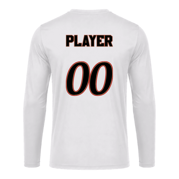 Baseball Seniors–Andrix Youth Vision Performance Long-Sleeve Tee – National Script – White – back mockup
