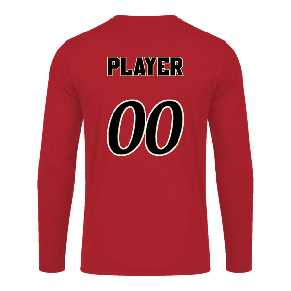 Baseball Seniors–Andrix Youth Vision Performance Long-Sleeve Tee – National Aces – Scarlet – back mockup