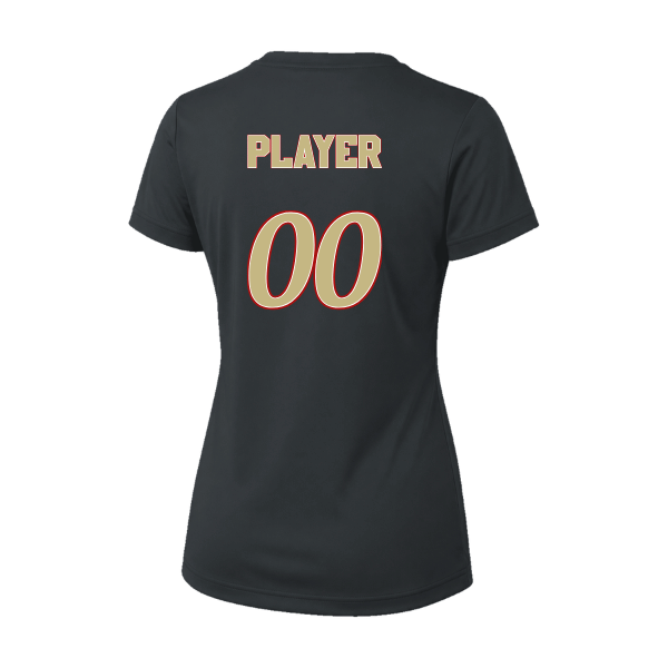 Baseball Seniors–Andrix Vision Women's Performance Short-Sleeve Tee – National Aces – Black – back mockup