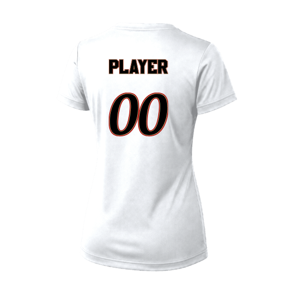 Baseball Seniors–Andrix Vision Women's Performance Short-Sleeve Tee – National Aces – White – back mockup