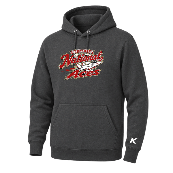 Baseball Seniors–Andrix Unisex Premium Pullover Hooded Sweatshirt – National Aces – Charcoal Heather – front mockup