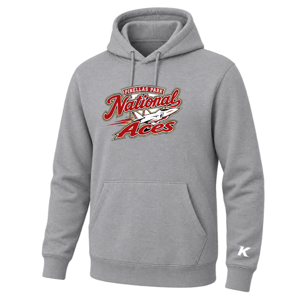 Baseball Seniors–Andrix Unisex Premium Pullover Hooded Sweatshirt – National Aces – Heather Gray – front mockup