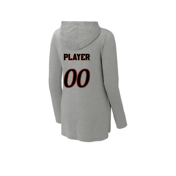 Baseball Seniors–Andrix Women's PosiCharge Tri-Blend Wicking Long-Sleeve Hoodie – National Script – Light Gray Heather – back mockup