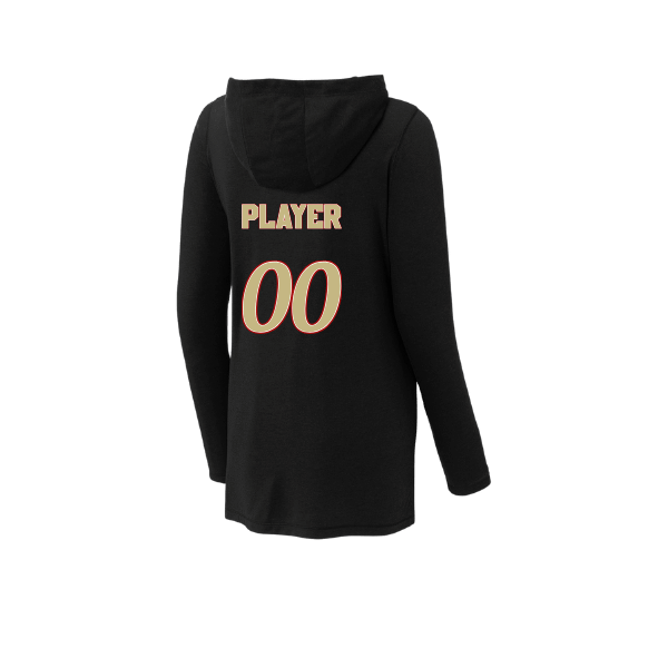 Baseball Seniors–Andrix Women's PosiCharge Tri-Blend Wicking Long-Sleeve Hoodie – National Aces – Black – back mockup