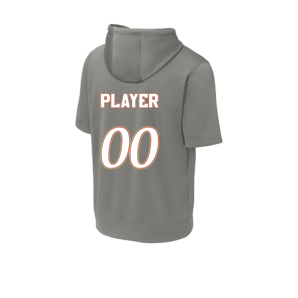 Baseball Seniors–Andrix Sport-Wick Fleece Short Sleeve Hooded Pullover – National Aces – Dark Smoke Gray – back mockup