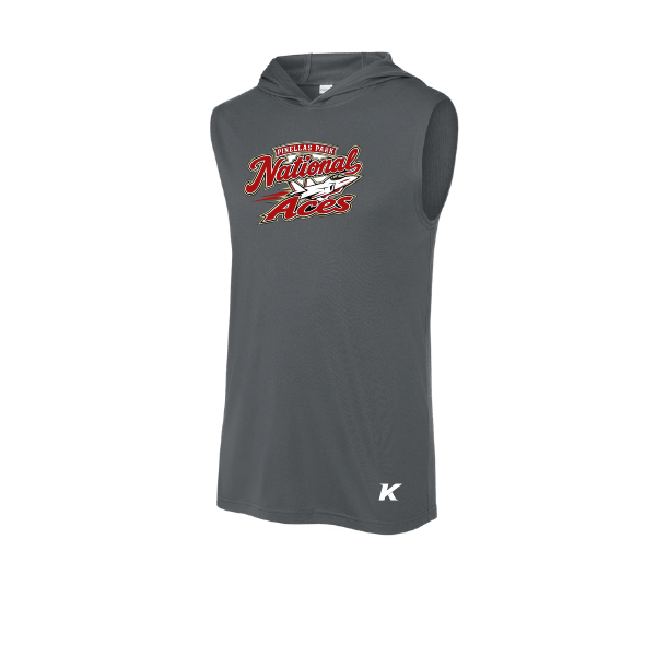 Baseball Seniors–Andrix PosiCharge Competitor Sleeveless Hoodie – National Aces – Iron Gray – front mockup