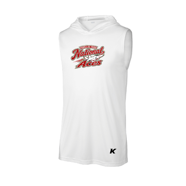 Baseball Seniors–Andrix PosiCharge Competitor Sleeveless Hoodie – National Aces – White – front mockup