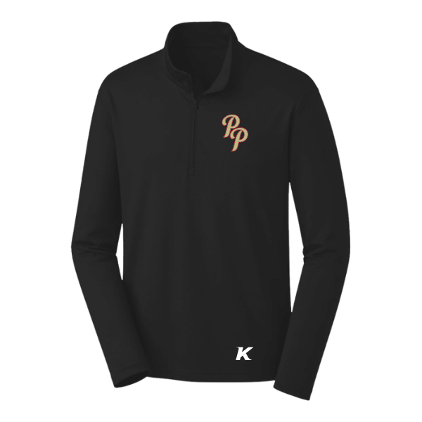 Baseball Seniors–Andrix PosiCharge Competitor 1/4-Zip Pullover – Black – front mockup