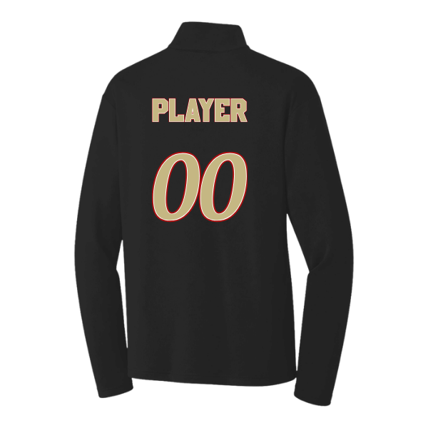 Baseball Seniors–Andrix PosiCharge Competitor 1/4-Zip Pullover – Black – back mockup