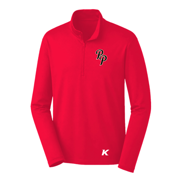 Baseball Seniors–Andrix PosiCharge Competitor 1/4-Zip Pullover – True Red – front mockup