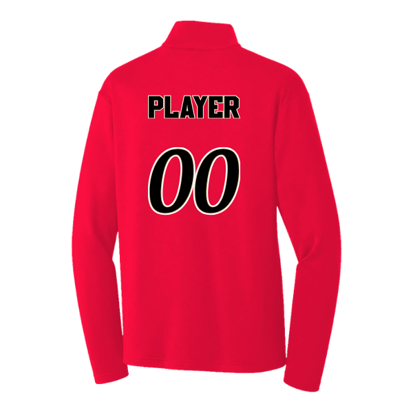 Baseball Seniors–Andrix PosiCharge Competitor 1/4-Zip Pullover – True Red – back mockup