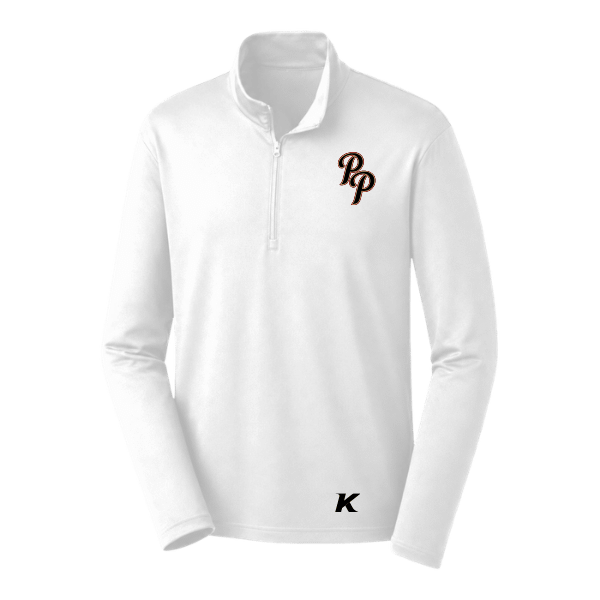 Baseball Seniors–Andrix PosiCharge Competitor 1/4-Zip Pullover – White – front mockup