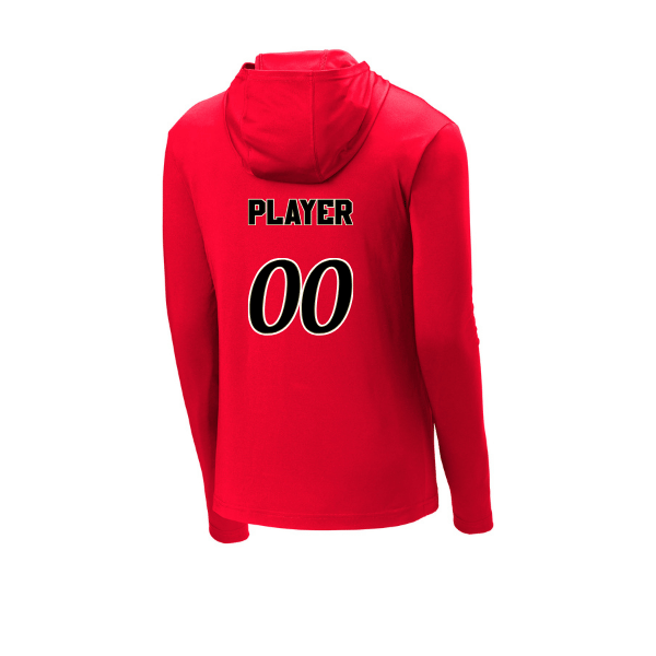 Baseball Seniors–Andrix PosiCharge Competitor Hooded Pullover – National Script – True Red – back mockup