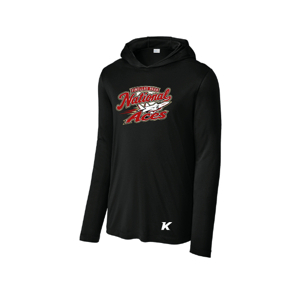 Baseball Seniors–Andrix Posi-UV Pro Long-Sleeve Hoodie – National Aces – Black – front mockup