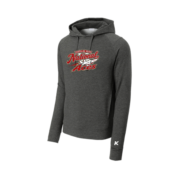 Baseball Seniors–Andrix Sport-Wick Flex Fleece Pullover Hoodie – National Aces – Dark Gray Heather – front mockup