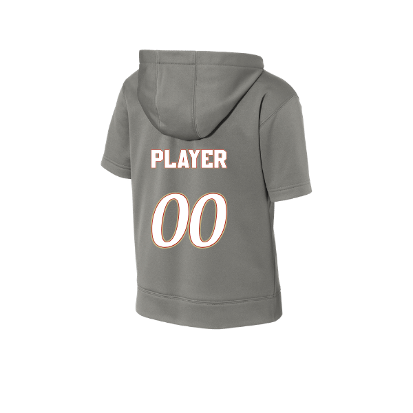 Baseball Seniors–Andrix Youth Sport-Wick Fleece Short Sleeve Hooded Pullover – National Script – Dark Smoke Gray – back mockup