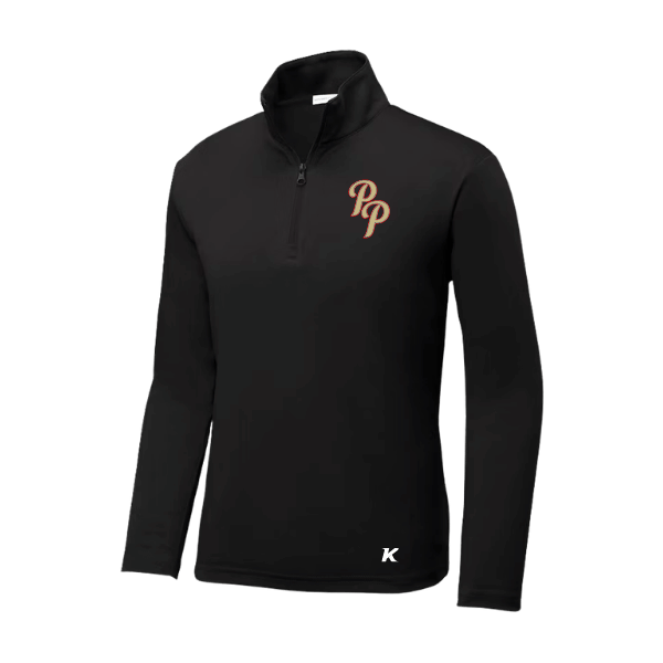 Baseball Seniors–Andrix Youth PosiCharge Competitor 1/4-Zip Pullover – Black – front mockup