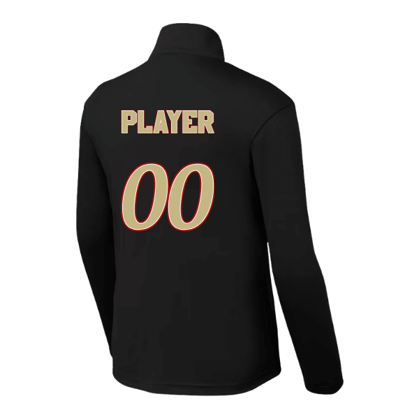 Baseball Seniors–Andrix Youth PosiCharge Competitor 1/4-Zip Pullover – Black – back mockup
