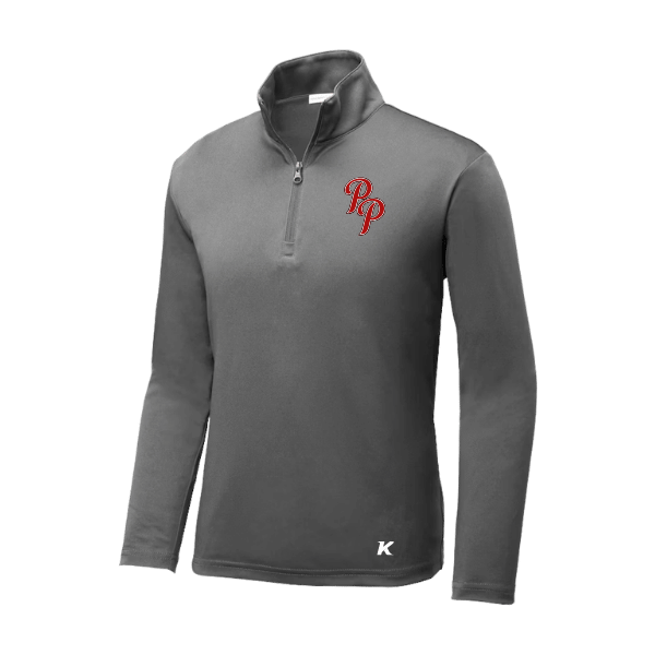 Baseball Seniors–Andrix Youth PosiCharge Competitor 1/4-Zip Pullover – Gray Concrete – front mockup