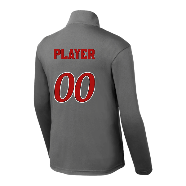 Baseball Seniors–Andrix Youth PosiCharge Competitor 1/4-Zip Pullover – Gray Concrete – back mockup