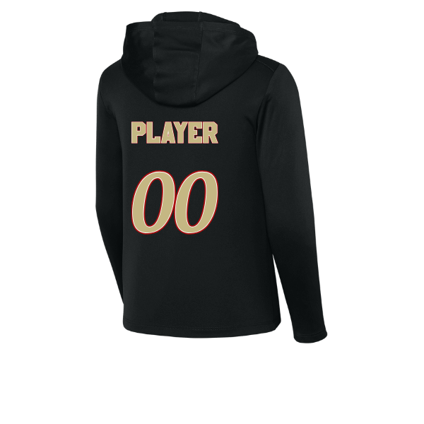 Baseball Seniors–Andrix Youth Posi-UV Pro Long-Sleeve Hoodie – National Script – Black – back mockup