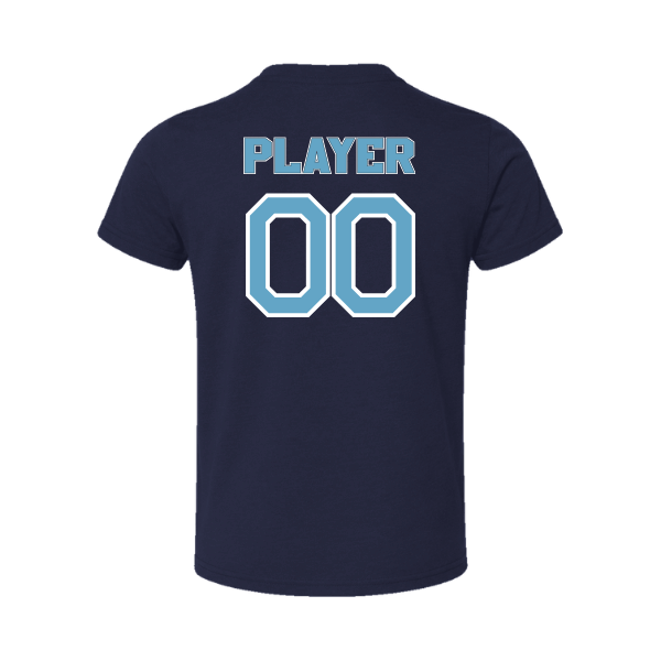 Softball Minors–McCoy Blue Vipers Toddler Jersey Short-Sleeve Tee – Navy – back mockup